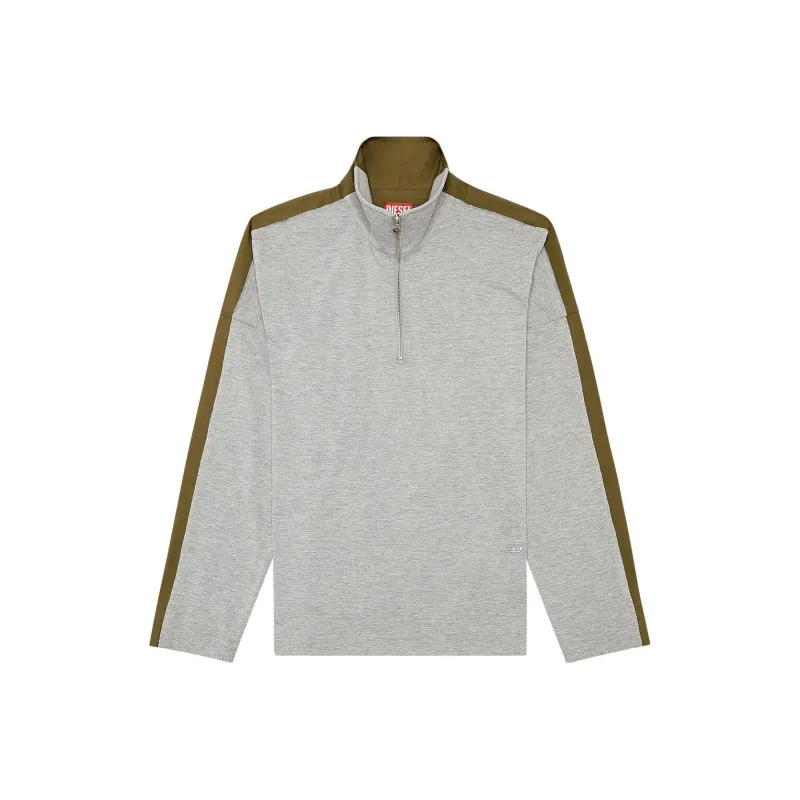 DIESEL Sweatshirts Men Gray & Green-0