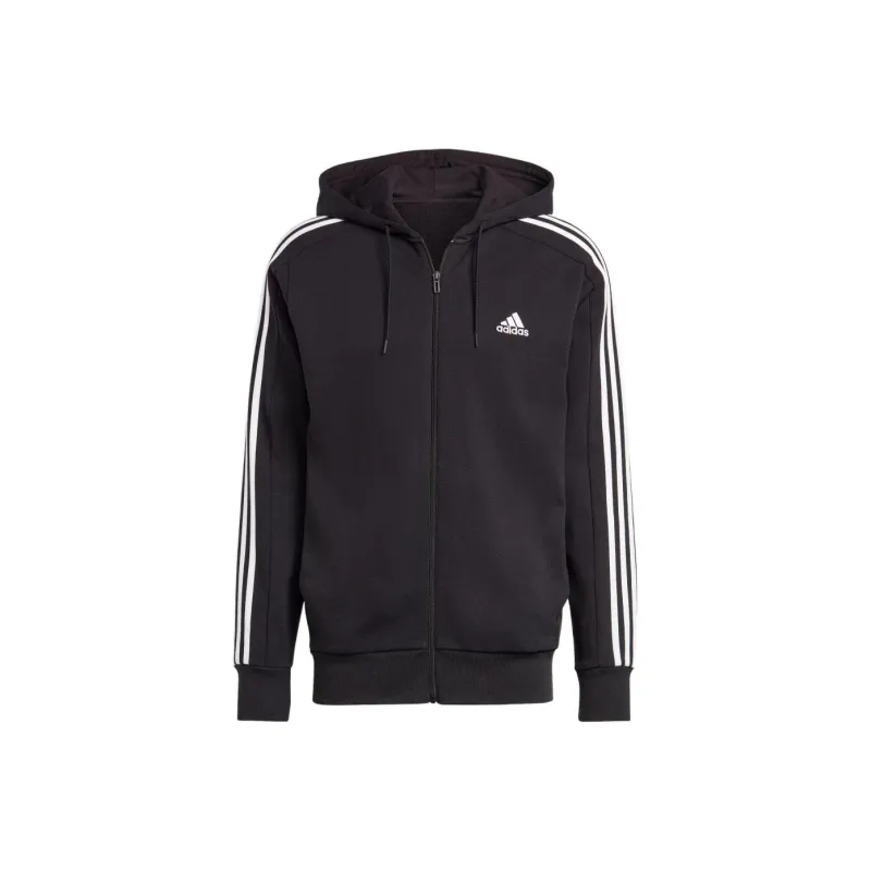 Adidas Essentials French Terry 3 Stripes Full Zip Hoodie-0