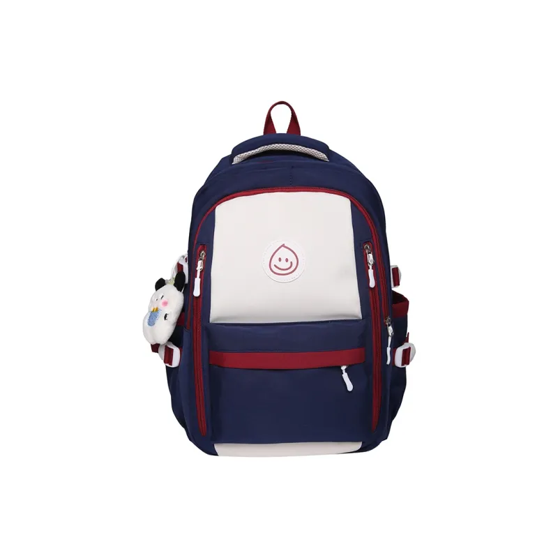Deli Bear Nylon Backpack Large Size Unisex Pink \ Blue \ Black \ Khaki \ Green-4