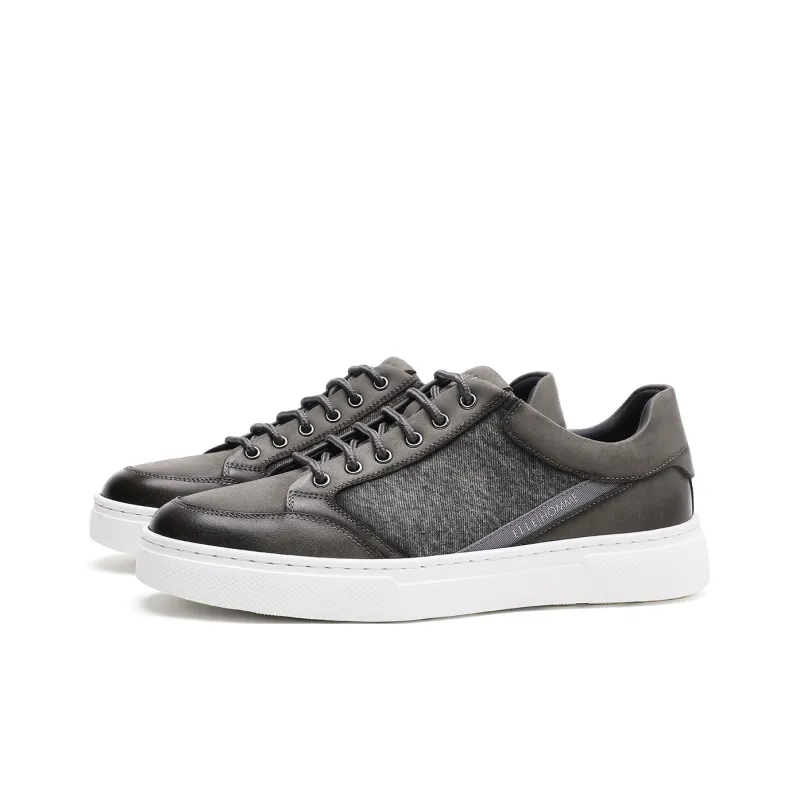 ELLE HOMME Low Top Skateboard Shoes Men's Gray-2