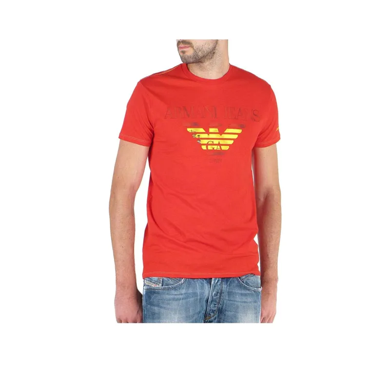 ARMANI JEANS T Shirts Men Red-0