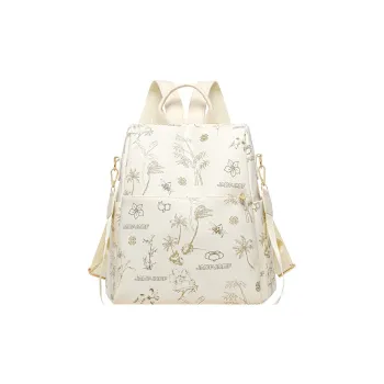 FCTOSSR Soft Leather Backpack Regular Women's White/Brown