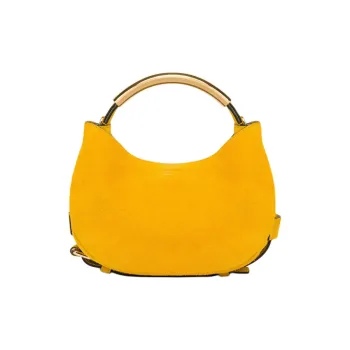 MOSCHINO Calfskin Crescent Bag Handbag Small Size Women's Yellow