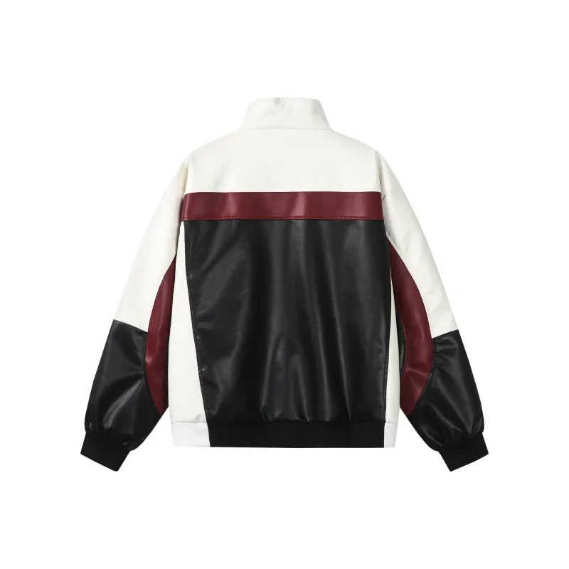 BEAR UNION Leather Jacket Unisex Black-1