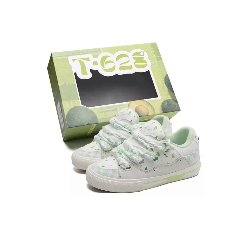 T628 Classic Vintage Puffy Shoes Abrasion Resistant Lightweight Slip Resistant Low Top Skateboard Shoes Women's-35