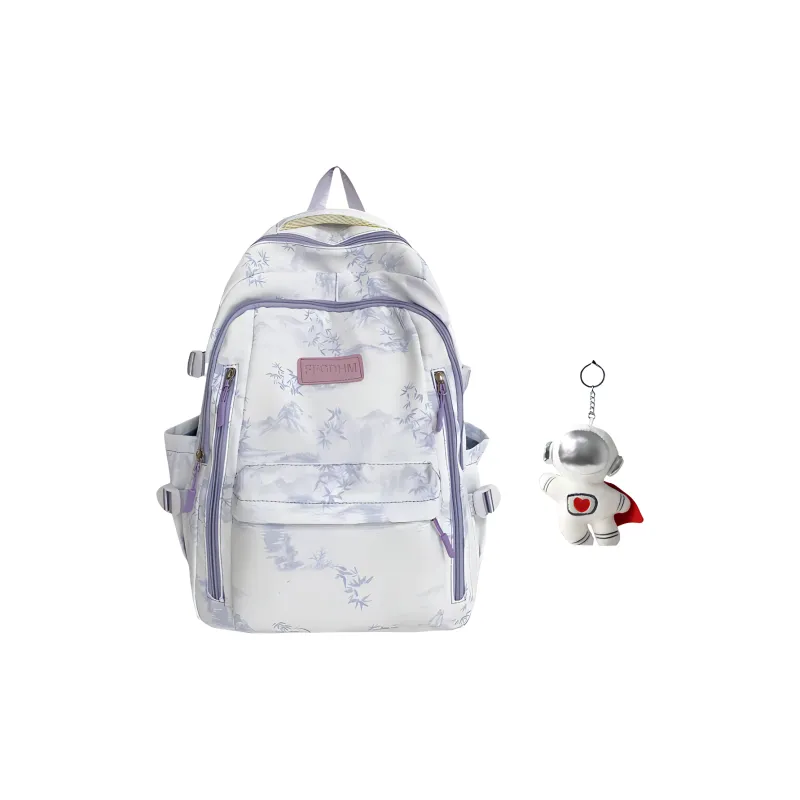 BRABOSTON Nylon Backpack Unisex Black/Purple/Green/Blue/Pink-14