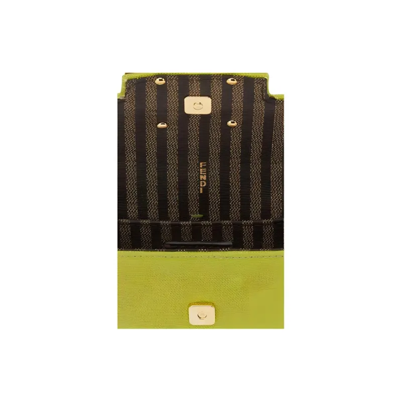 FENDI Baguette Cow Leather Baguette Bag, Coin Purse, Shoulder Bag, Crossbody Bag Extra Mini Women's Sprout Green Color-4