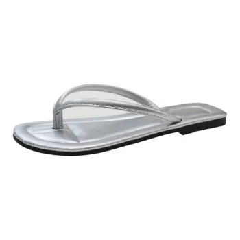 Yamada Hyakuju Slippers Silver Black Ecru