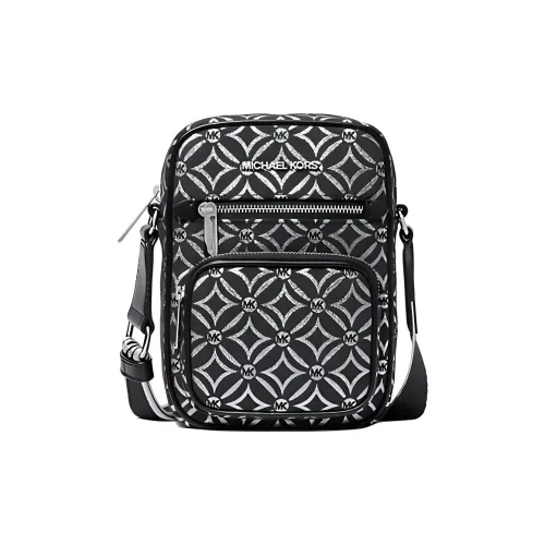 MICHAEL KORS Jet Set Medium Metallic Logo Jacquard Crossbody Bag