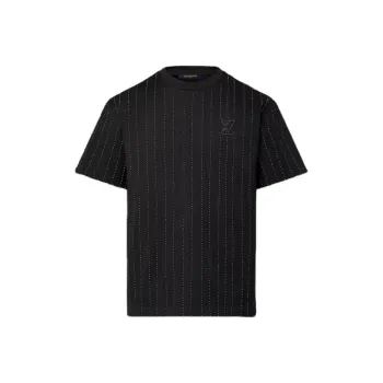 LOUIS VUITTON Crystal Embellished Cotton T Shirt