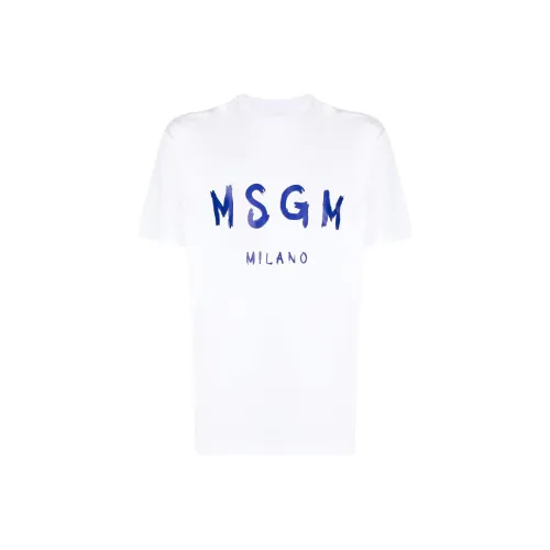 MSGM Logo Printed Crewneck T Shirt