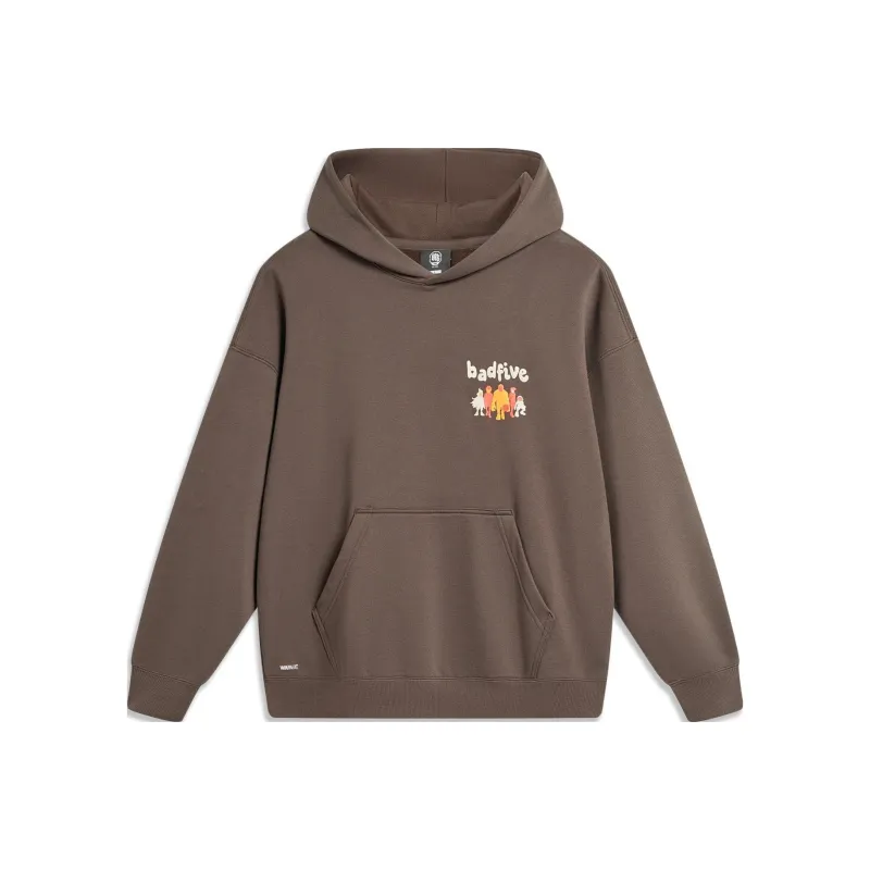 LiNing Badfive Sweatshirt Unisex Charcoal Brown-0