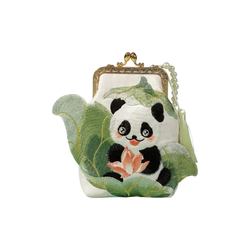 Boniu Embroidered Fabric Handbag Regular Unisex Multicolor-6