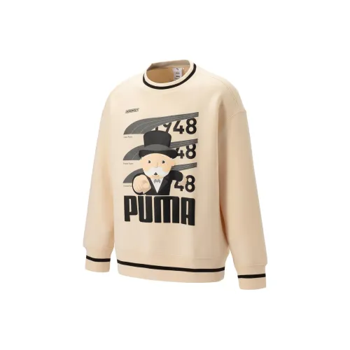 PUMA X Staffonly X Monopoly Collaboration Sweatshirts Men Khaki