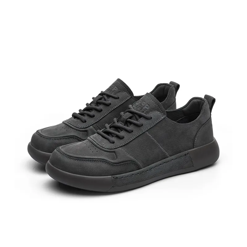 JEEP SPIRIT Slip Resistant Cushioning Abrasion Resistant Lightweight Low Top Skateboard Shoes Men's Black-1