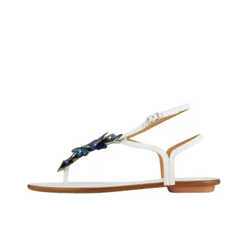 AQUAZZURA Papillon Strap Sandals Women's White