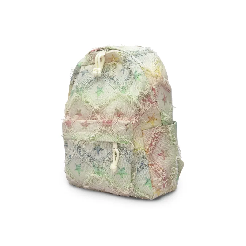 Yalu Nylon Backpack Unisex Square/Stars/Dot-7