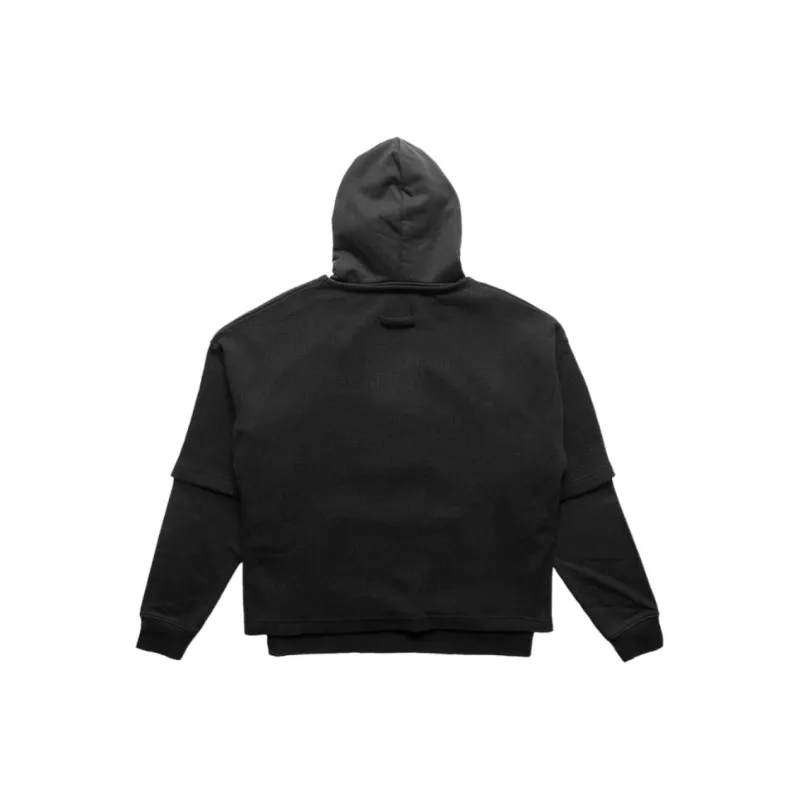 Jean Paul Gaultier Waffle Double Sleeve Oversized Hoodie-1