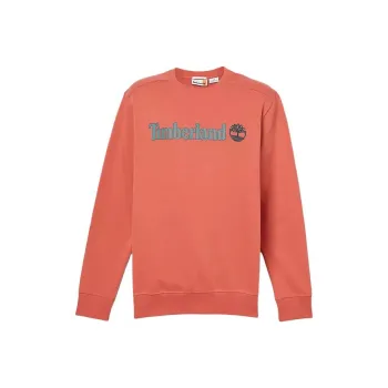 Timberland Linear Logo Crew Neck Sweatshirt Sweatshirt Men's Burnt Ochre