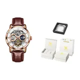 [Box Limited Edition]Brown Leather Rose Case White Dial