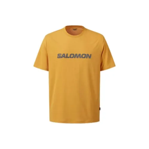 SALOMON AMPHI TERRAZZO SS TEE M OUTDOOR T Shirt Men's Mustard Yellow