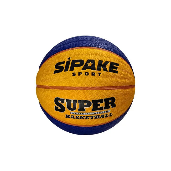 SIPAKESPORT PU Basketball Blue Yellow Size 6 Training Unisex-1