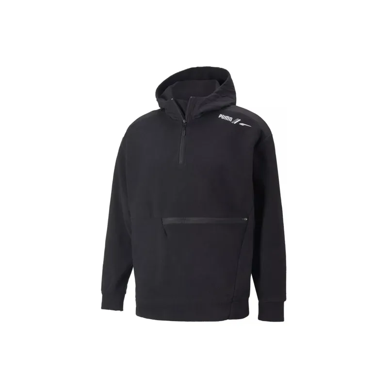 PUMA RAD/CAL POLARFLEECE HALF-ZIP Sweatshirt Men's Black-0
