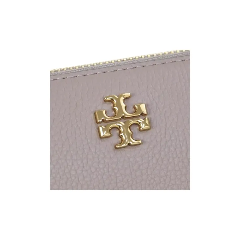 TORY BURCH Mercer Pebbled Zip Crossbody Gray Heron-4
