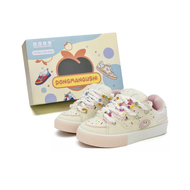 Anime Story Slip Resistant, Abrasion Resistant, Lightweight, Breathable Low Top Skateboard Shoes Unisex-37