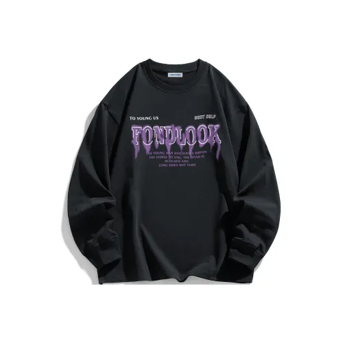 FONDLOOK Denim Jackets Unisex Black