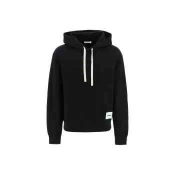 JIL SANDER + Logo Patch Long Sleeved Hoodie