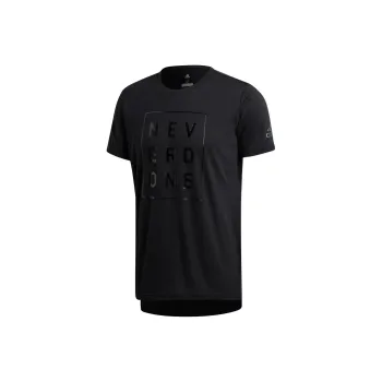 Adidas Never Done CLIMALITE T Shirt Unisex Black