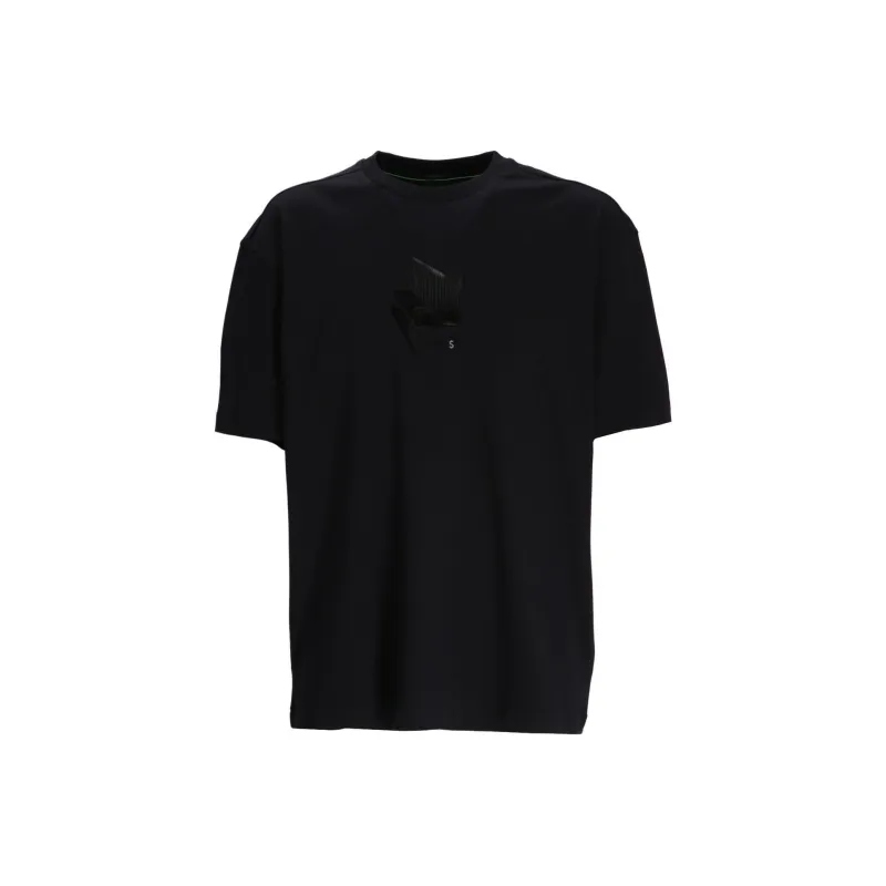 HUGO BOSS Logo Embossed Crewneck T Shirt-0