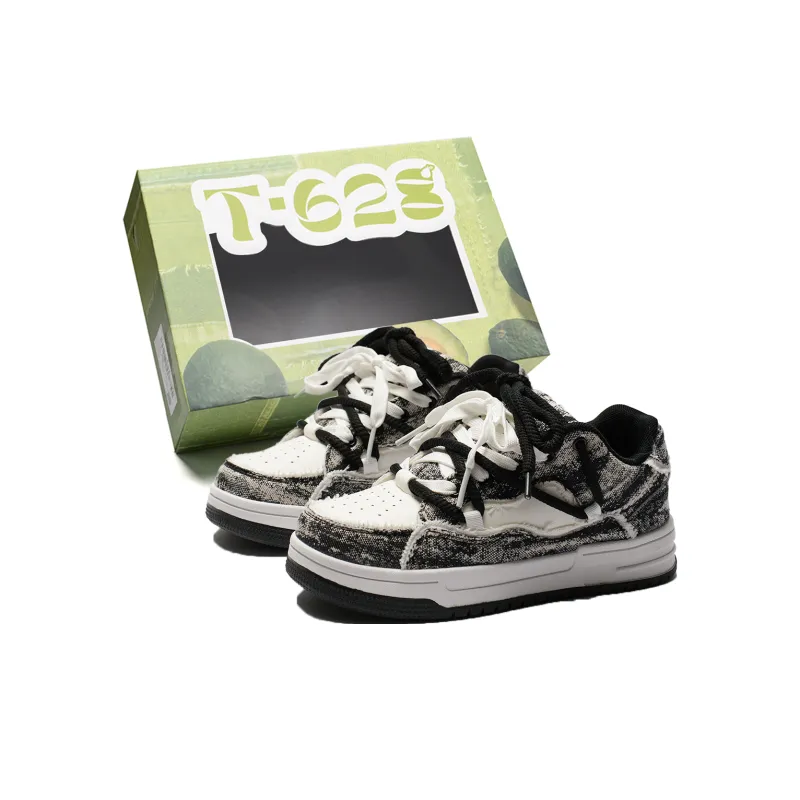 T628 Vintage Puffy Shoes Wear resistant, Lightweight, Breathable, And Non slip. Low Top Skateboard Shoes Unisex-53