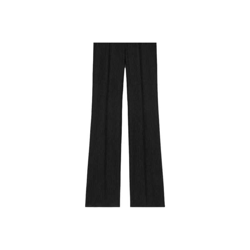 CELINE Françoise Pants In Striped Wool Flannel-3