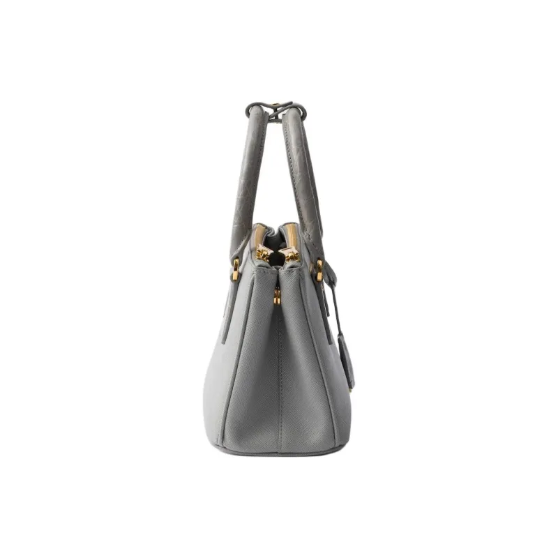 PRADA Galleria Killer Bag Calfskin One Shoulder Handbags Mini Women's Cloud Gray-2
