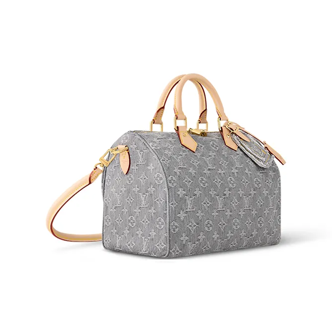 LOUIS VUITTON Speedy Cotton Shoulder Bag, Crossbody Bag, Handbag Women's Dark Gray-1