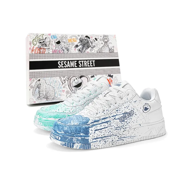 SESAME STREET Thermal Slip Resistant, Abrasion Resistant, Balance Height Increasing Low Top Skateboard Shoes Unisex-0