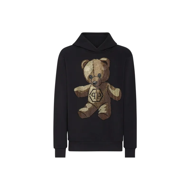 PHILIPP PLEIN Teddy Bear Rhinestone embellished Hoodie-0