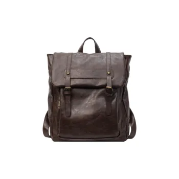 Yalu PU Backpack Large Size Women's Coffee/Black