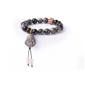 Honki Natural Obsidian Bracelets Unisex