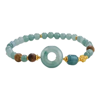 Phoenix Nirvana Ice Glutinous Blue Water Jadeite Bracelet Women's