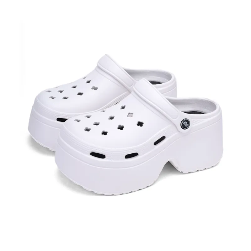 XMISTUO Fashion Advanced 9cm Platform Height Increasing Closed Toe Clogs Women's-1