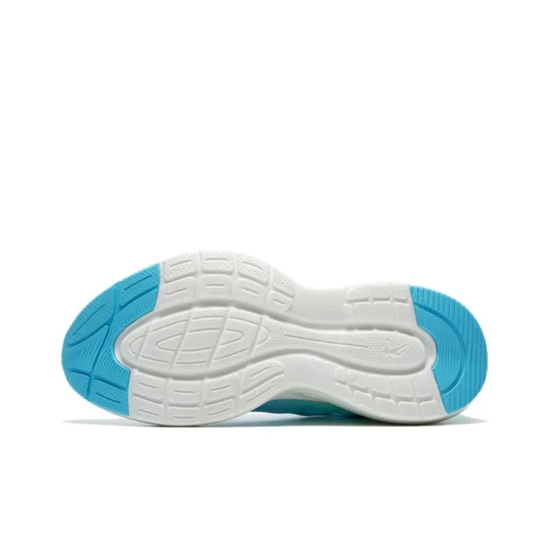 QIAODAN Light Speed 5.0 Cushioned Slip Resistant Breathable Low Top City Commute Running Shoes Men's White Blue-4