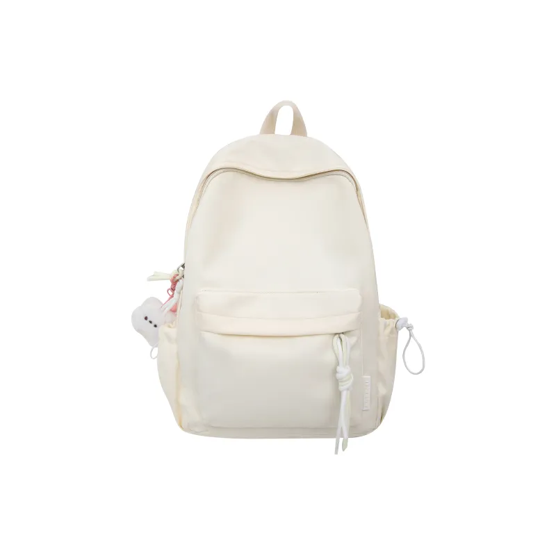 Single Warehouse Nylon Backpack Regular Unisex Black/Yellow/Orange/Green/White/Pink-1