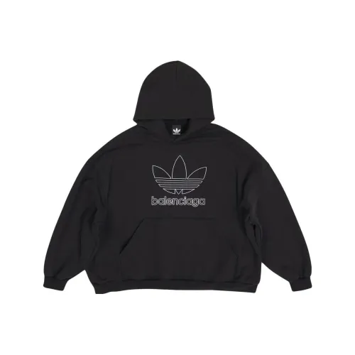 발렌시아가 x 아디다스 후드 라지 핏 블랙