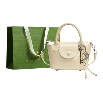 Three Ducklings PU Handbag Women's Ecru/Black/Pink/Brown