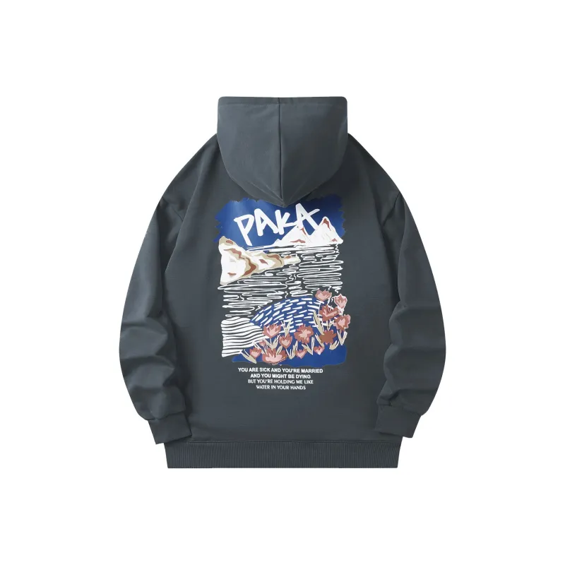 PAKA Hooded Loose Fit Sweatshirt Spring And Autumn Unisex-21