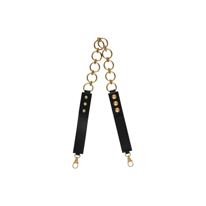 BALMAIN Chain link Leather Shoulder Strap-0
