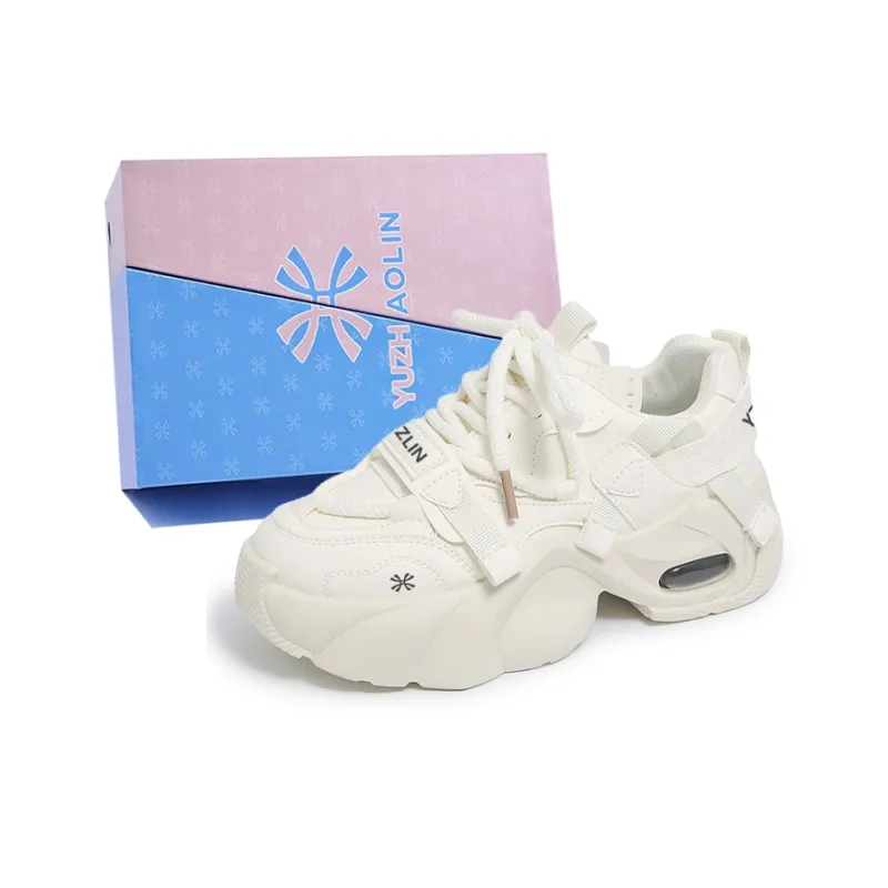 YUZHAOLIN Anti-Slip And Wear-Resistant Height Increasing Low-Top Chunky Sneakers Women's-9